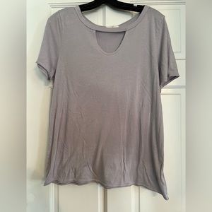 T.la from Anthropologie light purple key hole t